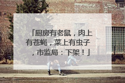 厨房有老鼠，肉上有苍蝇，菜上有虫子，市监局：下架！