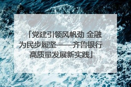 党建引领风帆劲 金融为民步履坚——齐鲁银行高质量发展新实践