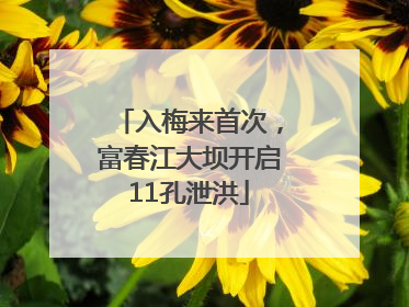 入梅来首次，富春江大坝开启11孔泄洪