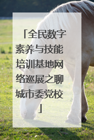 全民数字素养与技能培训基地网络巡展之聊城市委党校