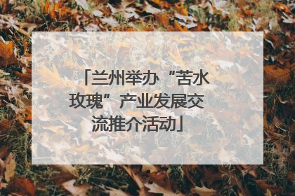 兰州举办“苦水玫瑰”产业发展交流推介活动