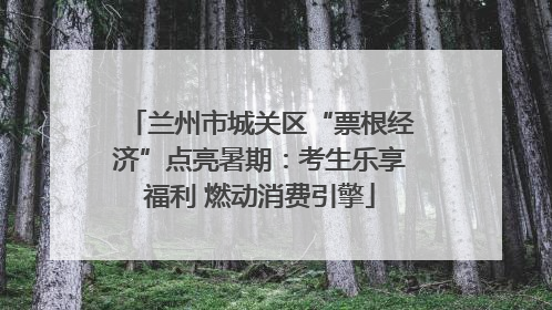 兰州市城关区“票根经济”点亮暑期：考生乐享福利 燃动消费引擎