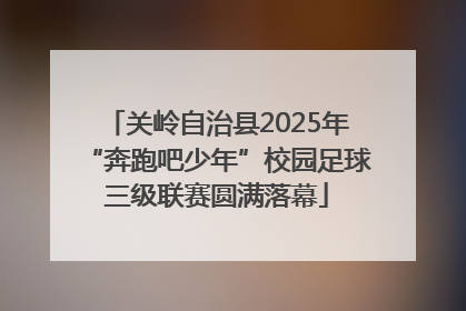 关岭自治县2025年“奔跑吧少年”校园足球三级联赛圆满落幕