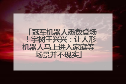 冠军机器人悉数登场！宇树王兴兴：让人形机器人马上进入家庭等场景并不现实