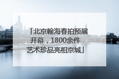 北京翰海春拍预展开幕，1800余件艺术珍品亮相京城