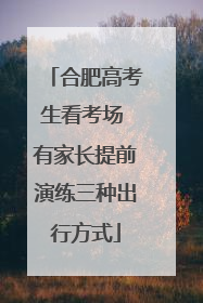 合肥高考生看考场 有家长提前演练三种出行方式