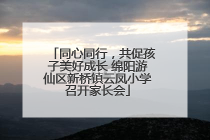 同心同行，共促孩子美好成长 绵阳游仙区新桥镇云凤小学召开家长会