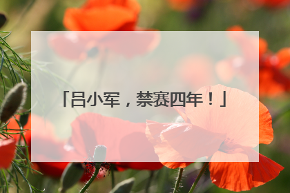 吕小军，禁赛四年！