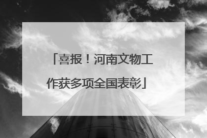 喜报！河南文物工作获多项全国表彰