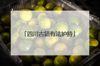 四川古籍有法护持