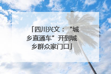 四川兴文：“城乡直通车”开到城乡群众家门口