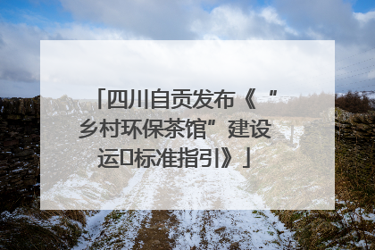 四川自贡发布《“乡村环保茶馆”建设运⾏标准指引》