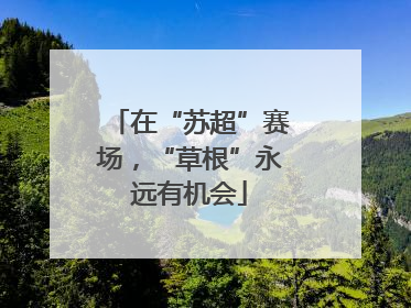 在“苏超”赛场，“草根”永远有机会