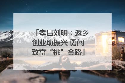 孝昌刘明：返乡创业助振兴 勇闯致富“桃”金路