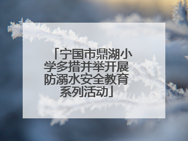 宁国市鼎湖小学多措并举开展防溺水安全教育系列活动