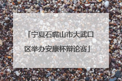 宁夏石嘴山市大武口区举办安康杯辩论赛