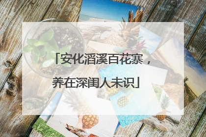 安化滔溪百花寨，养在深闺人未识