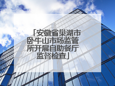 安徽省巢湖市卧牛山市场监管所开展自助餐厅监督检查