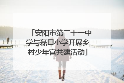 安阳市第二十一中学与磊口小学开展乡村少年宫共建活动