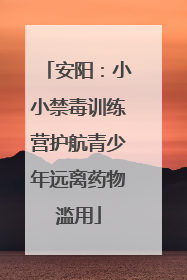 安阳：小小禁毒训练营护航青少年远离药物滥用