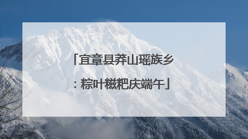 宜章县莽山瑶族乡：粽叶糍粑庆端午
