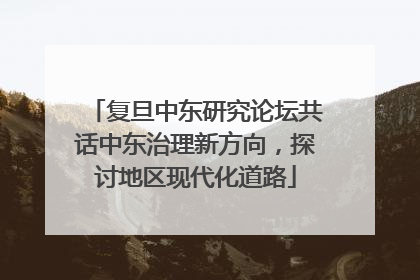 复旦中东研究论坛共话中东治理新方向，探讨地区现代化道路