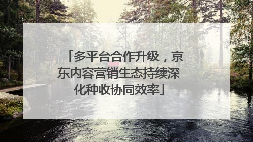 多平台合作升级，京东内容营销生态持续深化种收协同效率