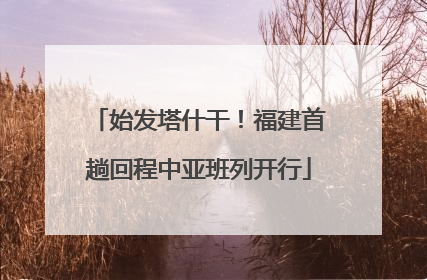 始发塔什干！福建首趟回程中亚班列开行