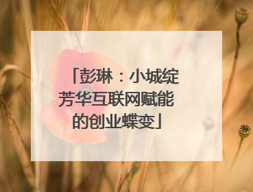 彭琳：小城绽芳华互联网赋能的创业蝶变