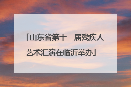 山东省第十一届残疾人艺术汇演在临沂举办