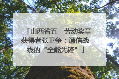山西省五一劳动奖章获得者张卫争:通信战线的“全能先锋”