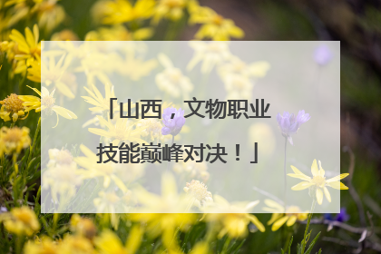 山西，文物职业技能巅峰对决！