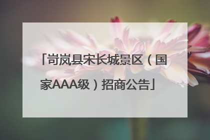 岢岚县宋长城景区（国家AAA级）招商公告