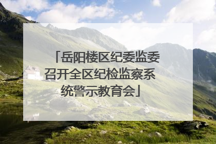 岳阳楼区纪委监委召开全区纪检监察系统警示教育会