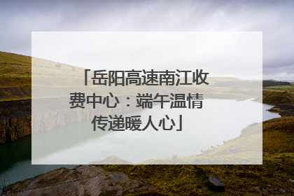 岳阳高速南江收费中心：端午温情传递暖人心