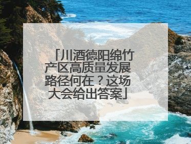 川酒德阳绵竹产区高质量发展路径何在？这场大会给出答案