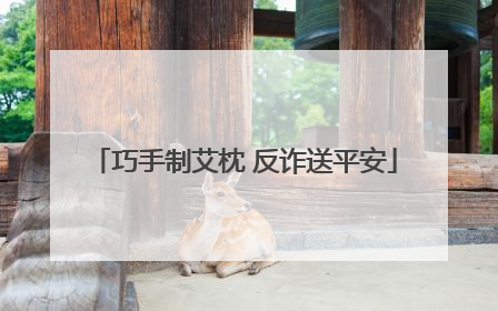 巧手制艾枕 反诈送平安