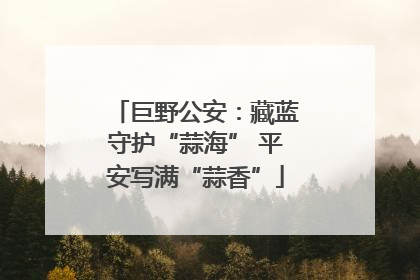 巨野公安：藏蓝守护“蒜海” 平安写满“蒜香”