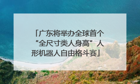 广东将举办全球首个“全尺寸类人身高”人形机器人自由格斗赛