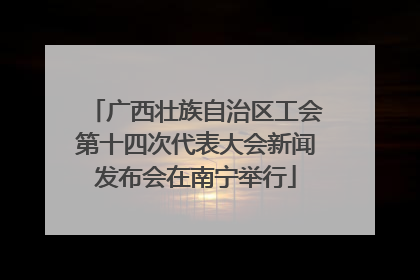 广西壮族自治区工会第十四次代表大会新闻发布会在南宁举行