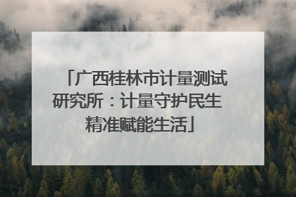 广西桂林市计量测试研究所：计量守护民生 精准赋能生活