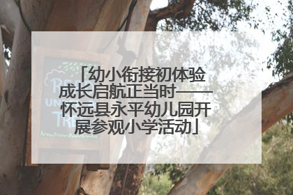 幼小衔接初体验 成长启航正当时——怀远县永平幼儿园开展参观小学活动