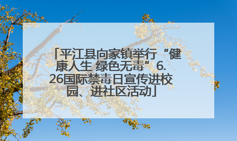 平江县向家镇举行“健康人生 绿色无毒”6.26国际禁毒日宣传进校园、进社区活动