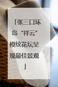 张三口环岛“祥云”模纹花坛呈现最佳景观