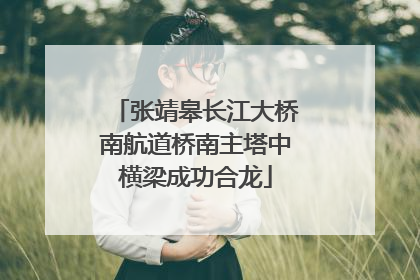 张靖皋长江大桥南航道桥南主塔中横梁成功合龙