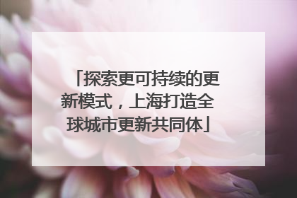 探索更可持续的更新模式，上海打造全球城市更新共同体