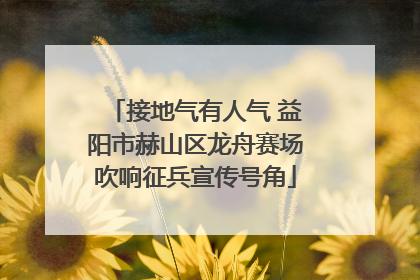 接地气有人气 益阳市赫山区龙舟赛场吹响征兵宣传号角