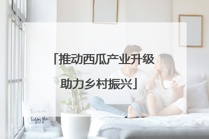 推动西瓜产业升级 助力乡村振兴
