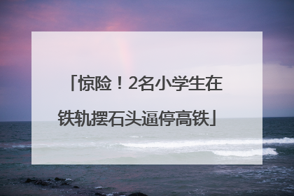 惊险！2名小学生在铁轨摆石头逼停高铁