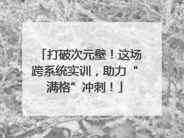 打破次元壁！这场跨系统实训，助力“满格”冲刺！